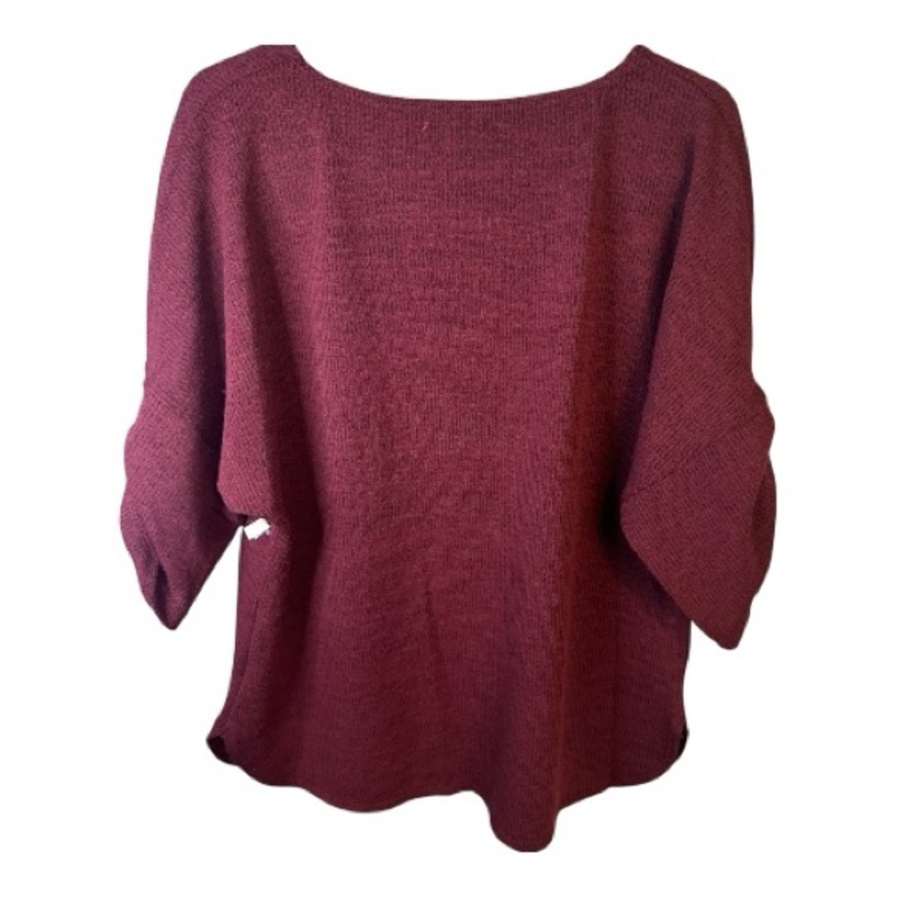 Max Studio Deep Red Knit Top - Picture 2 of 7